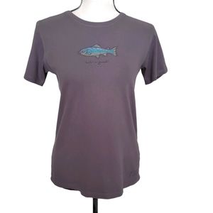Life Is Good fish t-shirt